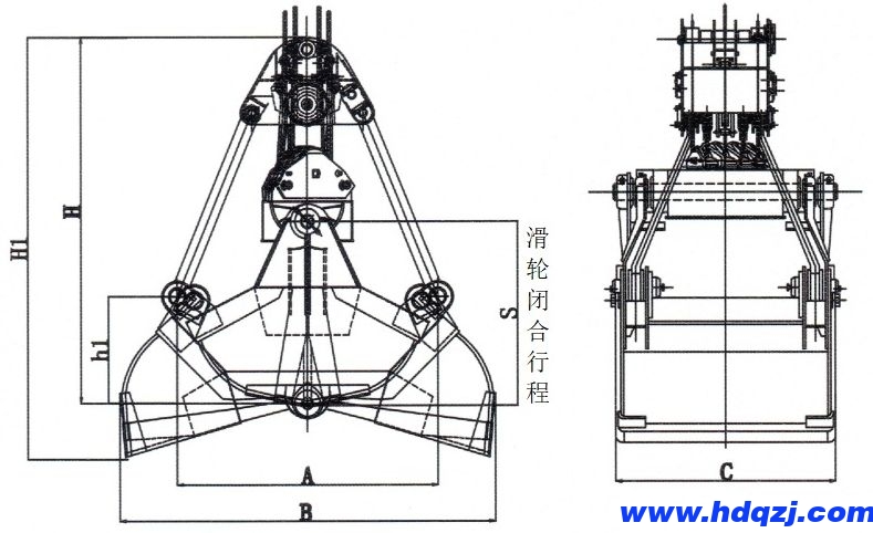 Z系列四绳抓斗外形尺寸图.jpg