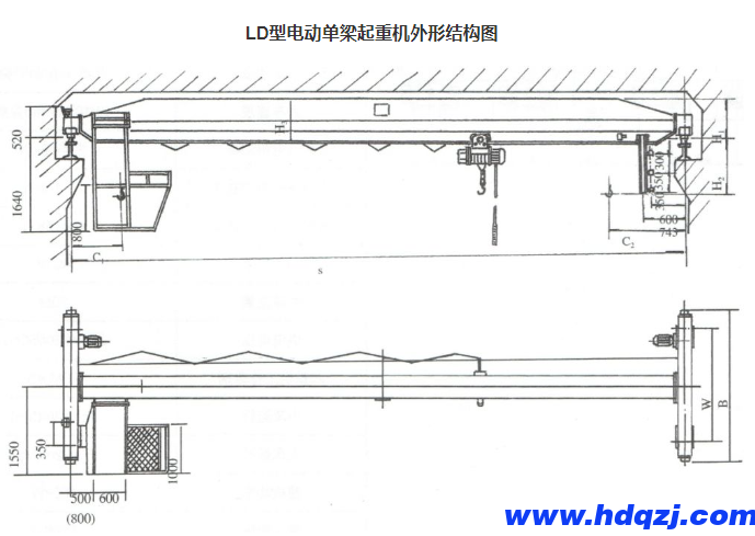 LD型电动单梁起重机(16~30吨)