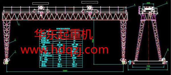 双小车提梁机图纸尺寸